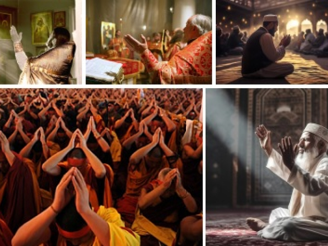 А где в священных писаниях сказано как правильно складывать руки когда "молишься"?